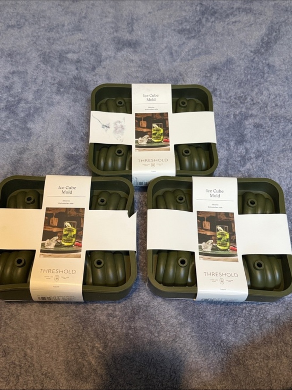 NEW 3 Threshold Snake Silicone Ice Cube Trays